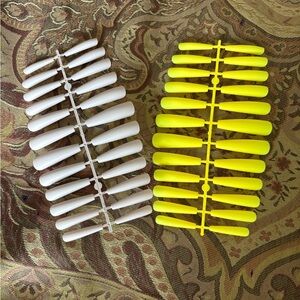 Yellow and White Nail Tips Set